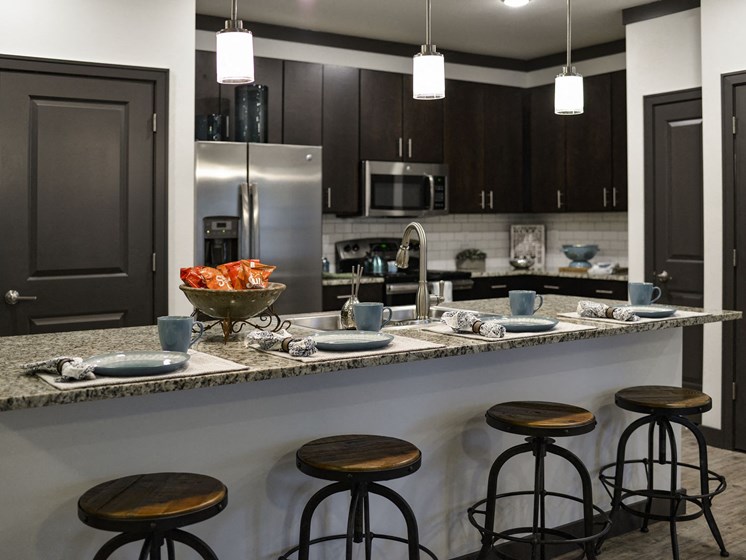 Kitchen Island Seating  at 9910 Sawyer Apartment Homes in Louisville, Kentucky, KY